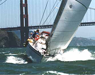 Camelot Sailing out the Golden Gate Bridge bound for Hawai'i