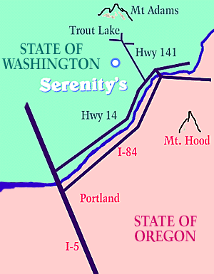 Map of Serenity's location